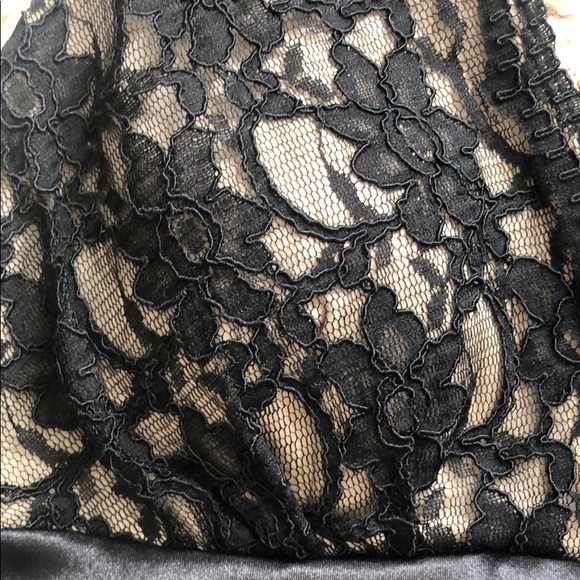 Black lace, chiffon, and satin dress by Studio Y. - Picture 4 of 5